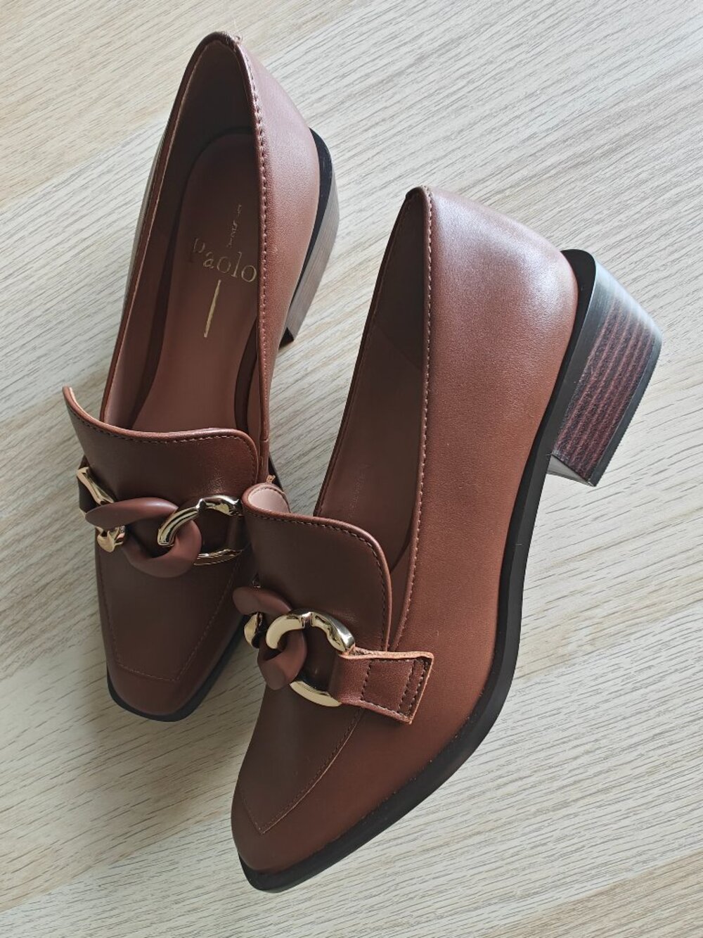 LINEA PAOLO BLOCK HEEL LOAFER (SIZE 5M)